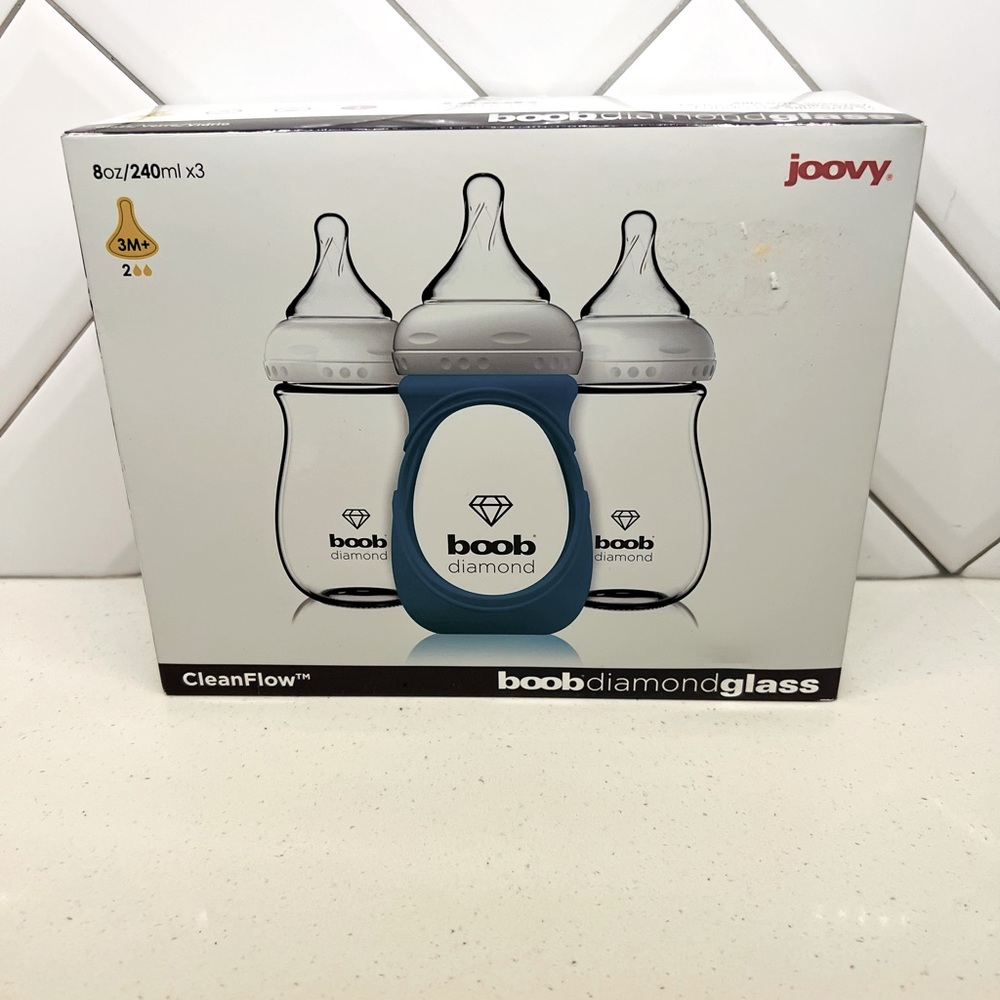 Joovy boob glass bottle 8oz pack